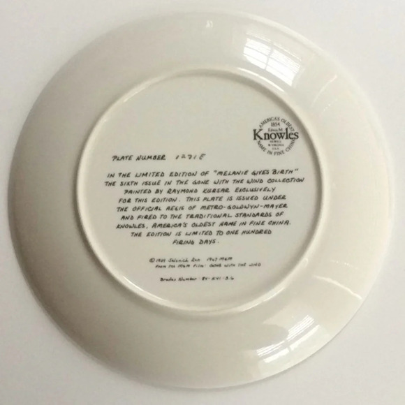 Gone With The Wind Limited Edition Collector Plate - Picture 3 of 7